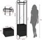 3-Tier Heavy Duty Coat Rack with 2 Fabric Drawers | Black Freestanding Garment Organizer for Bedroom/Entryway | 80lb Capacity Steel Frame & Rust-Proof Design